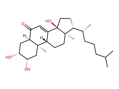 2,3,14-Trihydroxycholest-7-en-6-one structure