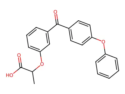 Propionic acid, 2-(m-(p-phenoxybenzoyl)phenoxy)- structure