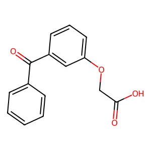 (间苯甲酰苯氧基)乙酸 structure