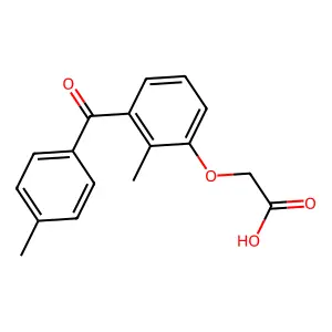 2-(3-(对甲基苯甲酰)-邻甲苯氧基)乙酸 structure