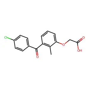2-(3-(对氯苯甲酰)-邻甲苯氧基)乙酸 structure