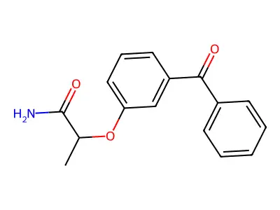 2-(3-Benzoylphenoxy)propanimidic acid structure