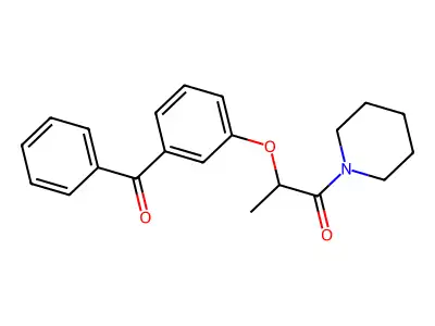 2-(3-Benzoylphenoxy)-1-(piperidin-1-yl)propan-1-one structure