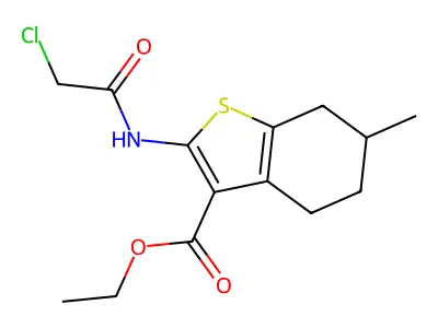 2-(2-Chloro-acetylamino)-6-methyl-4,5,6,7-tetrahydro-benzo[b]thiophene-3-carboxylic acid ethyl ester structure