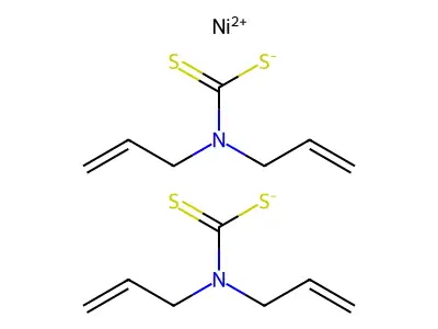 Bis({[bis(prop-2-en-1-yl)carbamothioyl]sulfanyl})nickel structure