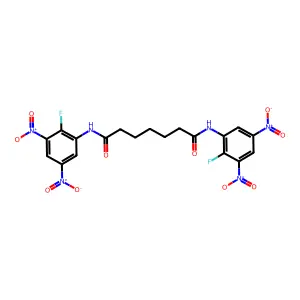 Bis(dinitrofluorobenzene)pimelic acid amide structure