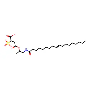 4-{[1-(Octadec-9-enoylamino)propan-2-yl]oxy}-4-oxo-2-sulfobutanoic acid structure