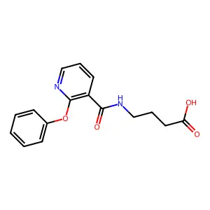 4-(2-苯氧基烟酰胺基)丁酸 structure