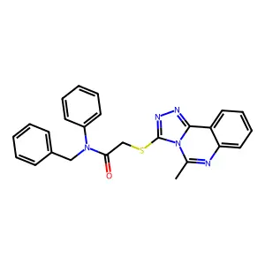 N-Benzyl-2-((5-methyl(1,2,4)triazolo(4,3-c)quinazolin-3-yl)thio)-N-phenylacetamide structure