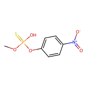 O-Methyl O-(4-nitrophenyl) hydrogen phosphorothioate structure