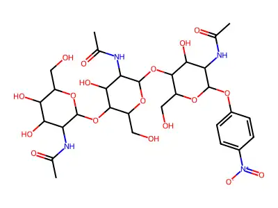 4-Nitrophenyl beta-D-N,N',N''-triacetylchitotriose structure