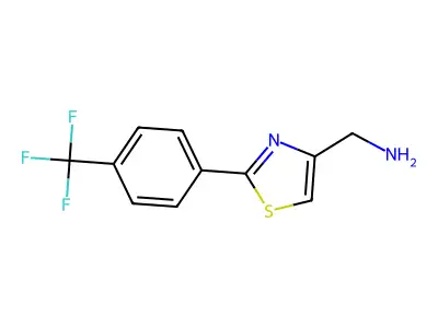 {2-[4-(Trifluoromethyl)phenyl]-1,3-thiazol-4-yl}methanamine structure