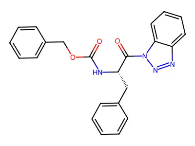 benzyl N-[1-(benzotriazol-1-yl)-1-oxo-3-phenylpropan-2-yl]carbamate structure