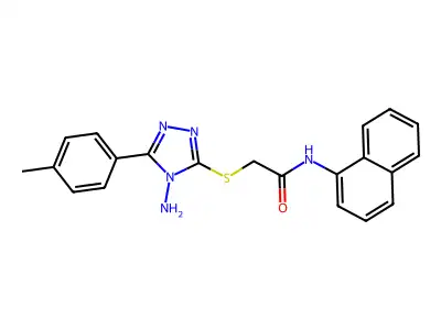 2-{[4-amino-5-(4-methylphenyl)-4H-1,2,4-triazol-3-yl]sulfanyl}-N-(naphthalen-1-yl)acetamide structure