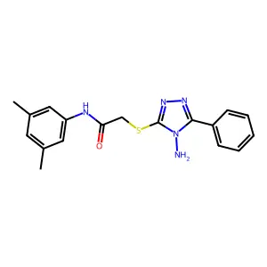 2-((4-amino-5-phenyl-4H-1,2,4-triazol-3-yl)thio)-N-(3,5-dimethylphenyl)acetamide structure