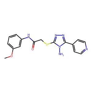 2-{[4-amino-5-(pyridin-4-yl)-4H-1,2,4-triazol-3-yl]sulfanyl}-N-(3-methoxyphenyl)acetamide structure
