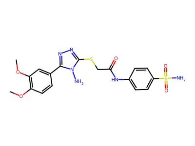 C18H20N6O5S2 structure
