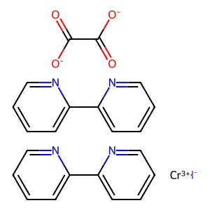 Bis(2,2'-bipyridine-N,N')oxalatochromium iodide structure