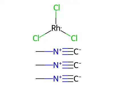 Rhodium, trichlorotris(isocyanomethane)- structure