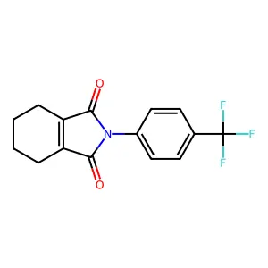1H-Isoindole-1,3(2H)-dione, 4,5,6,7-tetrahydro-2-(4-(trifluoromethyl)phenyl)- structure