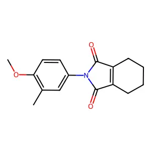 1H-Isoindole-1,3(2H)-dione, 4,5,6,7-tetrahydro-2-(4-methoxy-3-methylphenyl)- structure