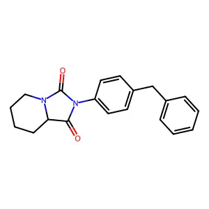 2-(4-benzylphenyl)tetrahydroimidazo[1,5-a]pyridine-1,3(2H,5H)-dione structure