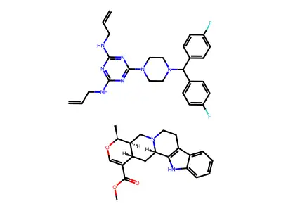 Almitrine-raubasine structure