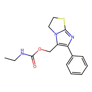 (6-Phenyl-2,3-dihydroimidazo[2,1-b][1,3]thiazol-5-yl)methyl ethylcarbamate structure