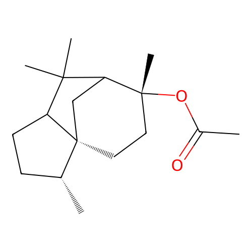 [(1S,2R,8R)-2,6,6,8-tetramethyl-8-tricyclo[5.3.1.01,5]undecanyl] acetate structure