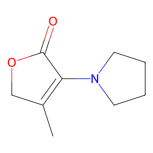 2(5H)-Furanone, 4-methyl-3-(1-pyrrolidinyl)- structure