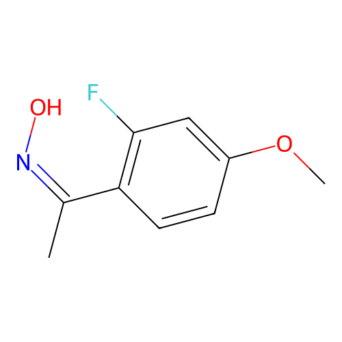 (NZ)-N-[1-(2-fluoro-4-methoxyphenyl)ethylidene]hydroxylamine structure