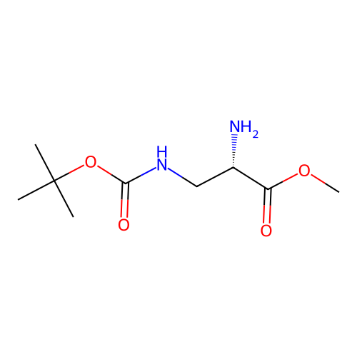 Methyl 3-((tert-butoxycarbonyl)amino)-L-alaninate structure