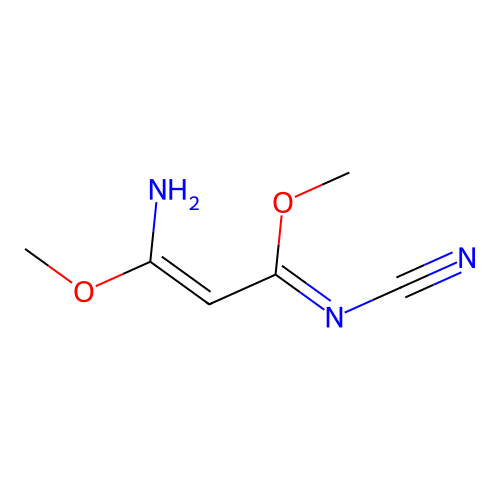 Methyl 3-amino-N-cyano-3-methoxyacrylimidate structure
