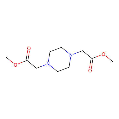 (4-Methoxycarbonylmethyl-piperazin-1-yl)-acetic acid, methyl ester structure