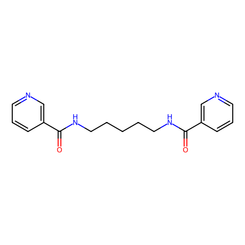 N-{5-[(Pyridin-3-YL)formamido]pentyl}pyridine-3-carboxamide structure