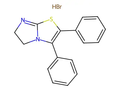 Imidazo(2,1-b)thiazole, 5,6-dihydro-2,3-diphenyl-, hydrobromide structure