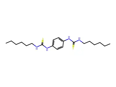 3-Hexyl-1-{4-[(hexylcarbamothioyl)amino]phenyl}thiourea structure