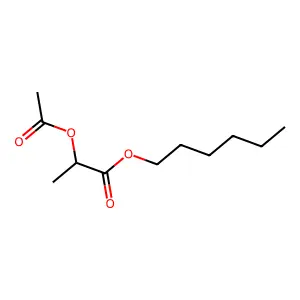 Lactic acid, acetate, hexyl ester structure