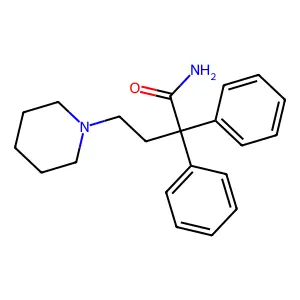 alpha,alpha-Diphenyl-1-piperidinebutanamide structure