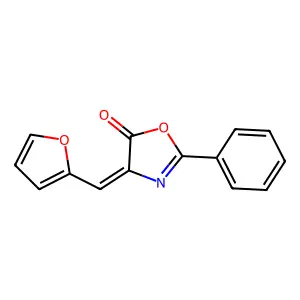 (4Z)-4-(furan-2-ylmethylidene)-2-phenyl-1,3-oxazol-5(4H)-one structure