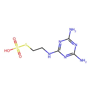 2,4-Diamino-6-(2-sulfosulfanylethylamino)-1,3,5-triazine structure