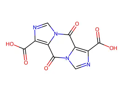 5,10-Dioxo-5H,10H-diimidazo(1,5-a:1',5'-d)pyrazine-1,6-dicarboxylic acid structure