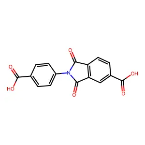 2-(4-Carboxyphenyl)-1,3-dioxoisoindoline-5-carboxylic acid structure