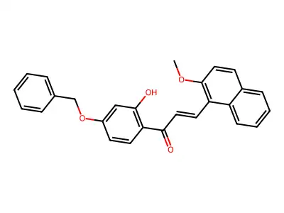 1-(2-Hydroxy-4-phenylmethoxyphenyl)-3-(2-methoxynaphthalen-1-yl)prop-2-en-1-one structure
