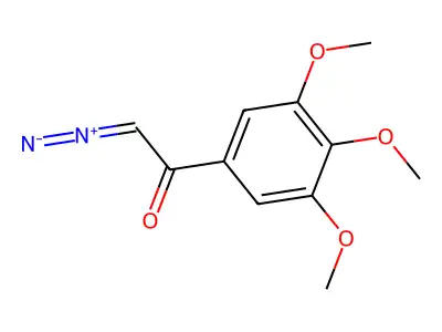 (E)-2-Diazonio-1-(3,4,5-trimethoxyphenyl)ethen-1-olate structure