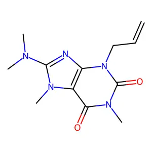8-(Dimethylamino)-1,7-dimethyl-3-prop-2-enylpurine-2,6-dione structure
