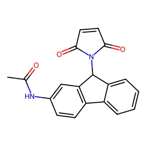 N-[9-(2,5-dioxopyrrol-1-yl)-9H-fluoren-2-yl]acetamide structure