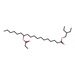 2-Ethylbutyl 12-propanoyloxyoctadecanoate structure