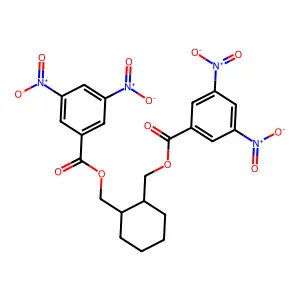 [2-[(3,5-Dinitrobenzoyl)oxymethyl]cyclohexyl]methyl 3,5-dinitrobenzoate structure