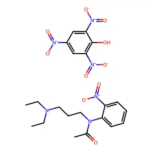 N-[3-(diethylamino)propyl]-N-(2-nitrophenyl)acetamide;2,4,6-trinitrophenol structure